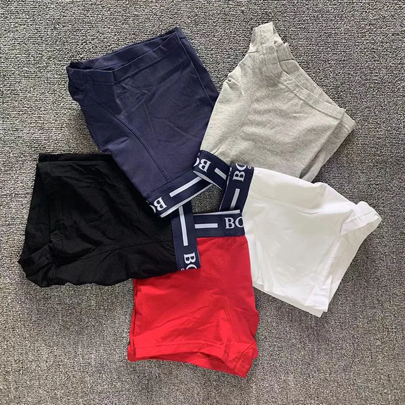 

3D Pouch Shorts Underpants Seamless Male Boxer Pants New Fashion Letter Printing Boxershorts Breathable Cotton Men's Underwear