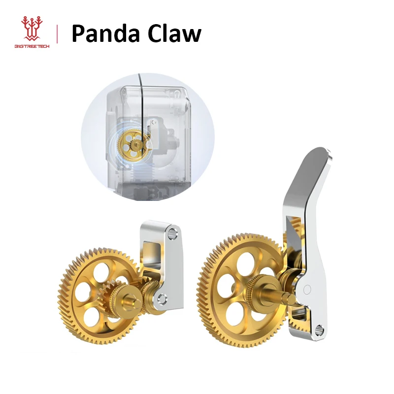 3D printer gear BIGTREETECH Panda Claw RNC nano-coated hardened steel spur gear drop-in upgrade high precision for BambuLab P1 X1 A1