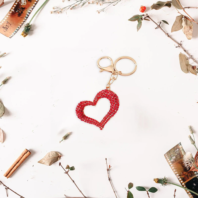 Crystal Butterfly Keychain Glittering Bling Key Ring Bag Charms Pendant for Car Keys Purses Backpacks Accessories