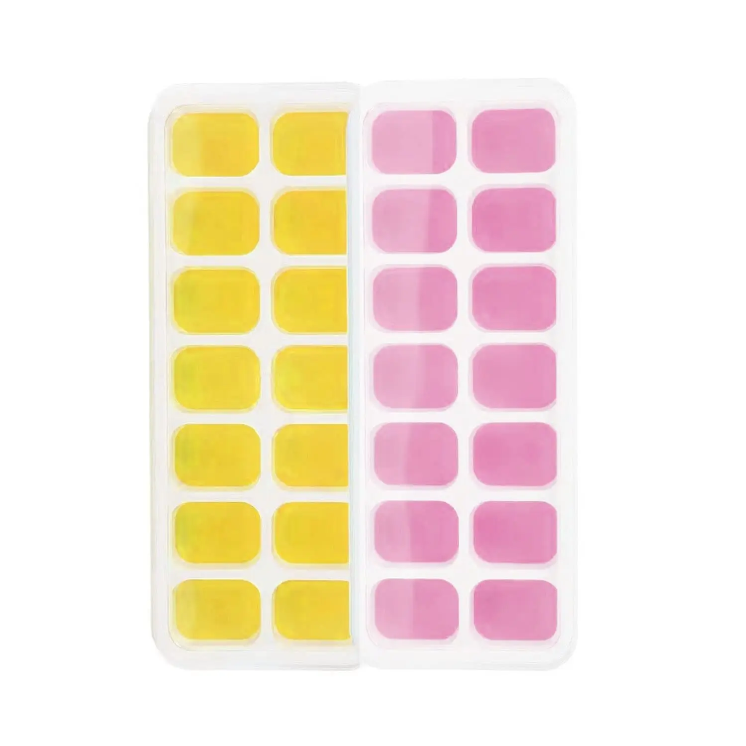 14 Grids Ice Maker Mold Reusable Silicone Ice cube Mold Ice Maker with Removable Lids Kitchen Tools Freezer Ice Blocks Maker