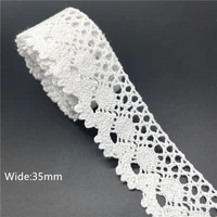 10mm-50mm 2yards White 100%Cotton Lace Ribbon For Apparel Sewing Fabric Trim Cotton Crocheted Lace Ribbon Handmade Accessories 6