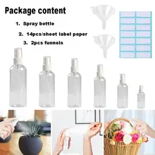 

20/30/50/100ml Refillable Bottles Transparent Plastic Perfume Atomizer Mini Empty Spray Bottle Portable Travel Accessories