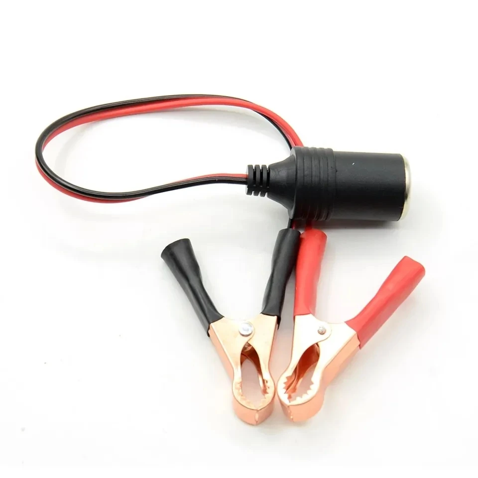 Autobatterie klemme Clip-on Zigaretten anzünder buchse Adapter Batterie  kabel 12V Batterie klemme Krokodil kabel Verlängerung kabel - AliExpress