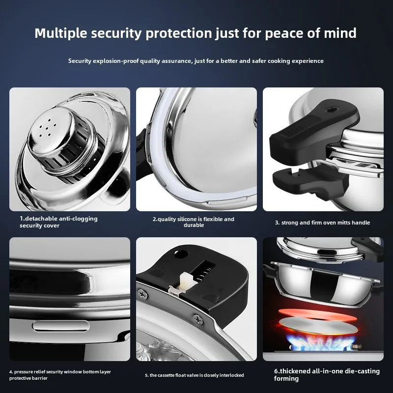 Clang Mini Pressure Cooker 1 Person Small Pressure Cooker 6