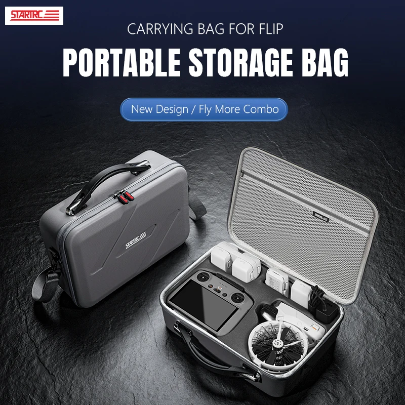 STARTRC Carrying Case PU Portable Storage Bag Shoulder Bag Handbag For DJI RC 2/RC-N3 Remote Controller Accessories For DJI drone remote case