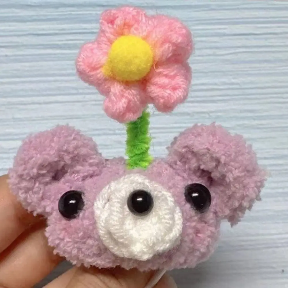 Plush Hamster Cap Doll Accessories Mini Hand Crocheted Doll Hat DIY Cute Cotton Hat Winter Small Animal Clothes Pet Headgear