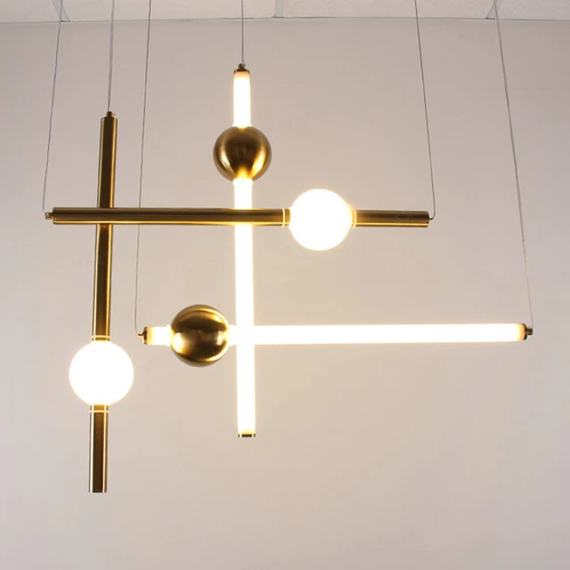 Plafonnier en verre et métal créatif post-moderne, design de créateur – Image 2
