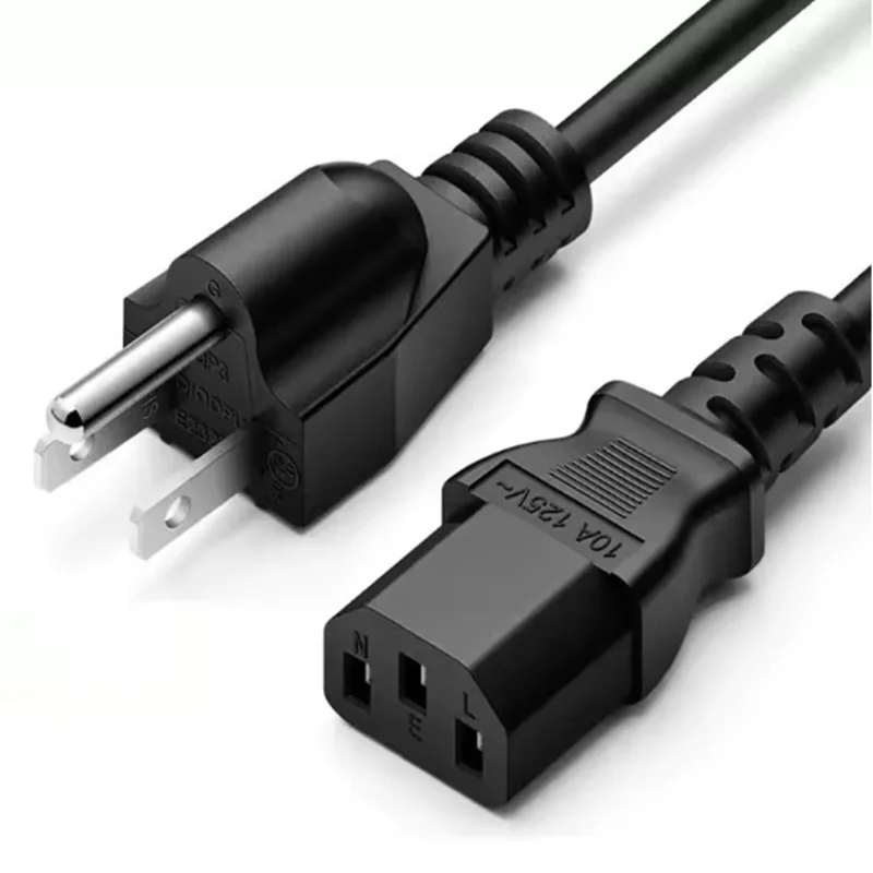 1.5m/3M EU US UK Cavo di alimentazione Spina Euro IEC C13 Cavo di alimentazione CA Cavo di prolunga per PC Monitor di computer Samsung TV Altoparlante