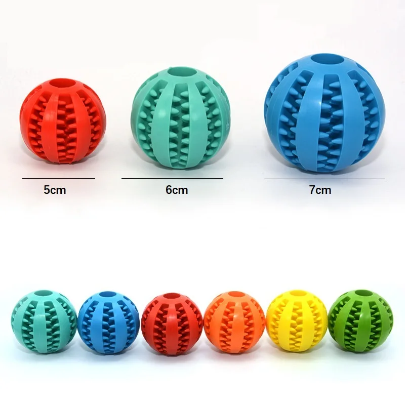 Pet dog toy interactive rubber balls for small large dogs puppy cat