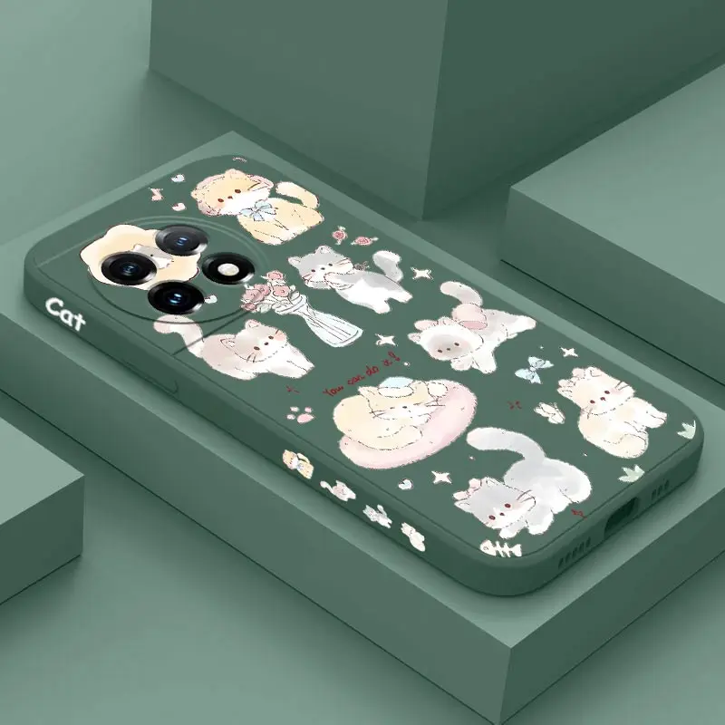 Adorable Cute Cat Silicone Phone Case Cover