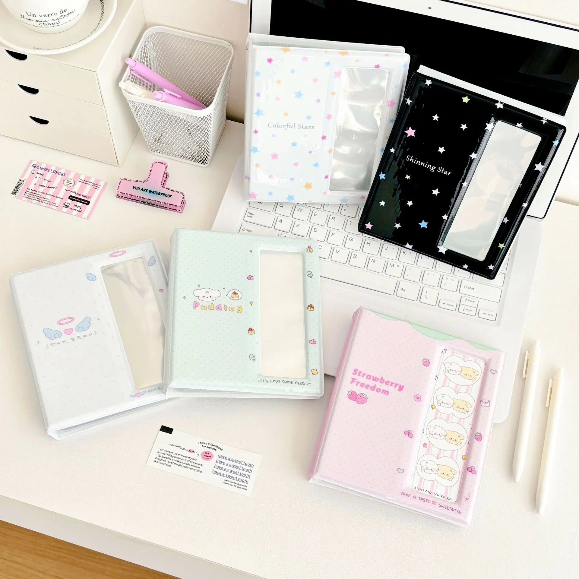 INS Style Cute Life 4 Cuts Card Binder Big Card Album Mini Photo Card Storage Book Polaroid Card Oganizer Photo Sticker Albums 3
