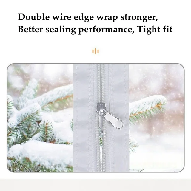 Film d'Isolation Thermique pour Fenêtre, Épaississement d'Hiver, Rideau d'NikChaud et Coupe-Vent avec Fermeture Éclair, Film de Verre Souple Transparent pour Fenêtre 2