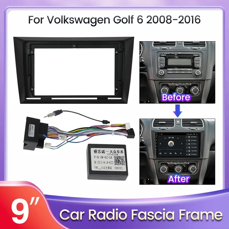폭스바겐 VW 골프 6 2008 2016 전원 코드, 안드로이드 자동차 라디오 멀티미..