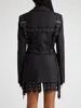 TWOTWINSTYLE Solid Patchwork Belts Blazers For Women Notched Collar Long Sleeve Patchwork Single Breasted Chic Blazer Female New 3