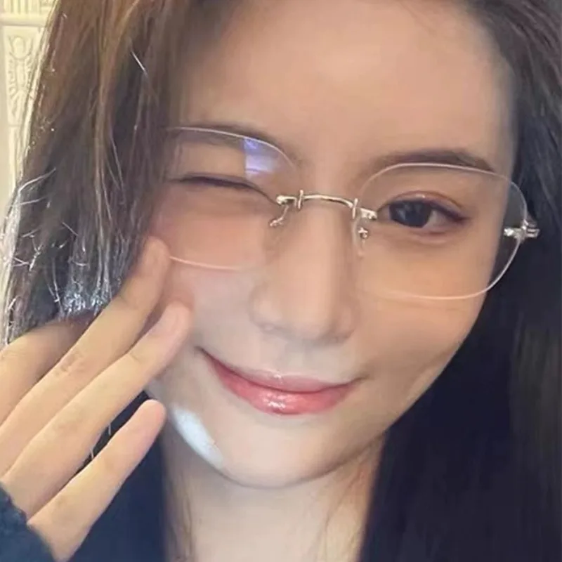 

Retro Square Frame Eyeglasses Summer Women Men Daily Gold Color Anti Blue Light Glasses Fashion Lightweight Comfortable Glasses