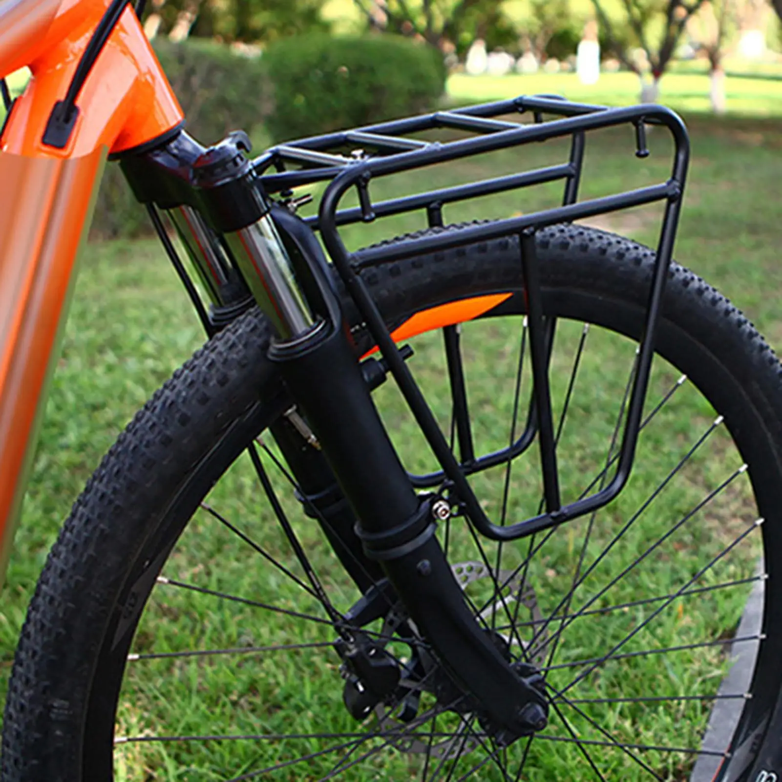 front bike rack Cycling Cargo Rack Luggage Touring Carrier Racks Heavy Duty Steel Cycling Front Pannier Rack Cycling Equipment