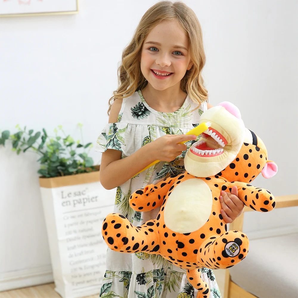 歯の形をしたかわいい動物のぬいぐるみ,教育用歯科医のおもちゃ