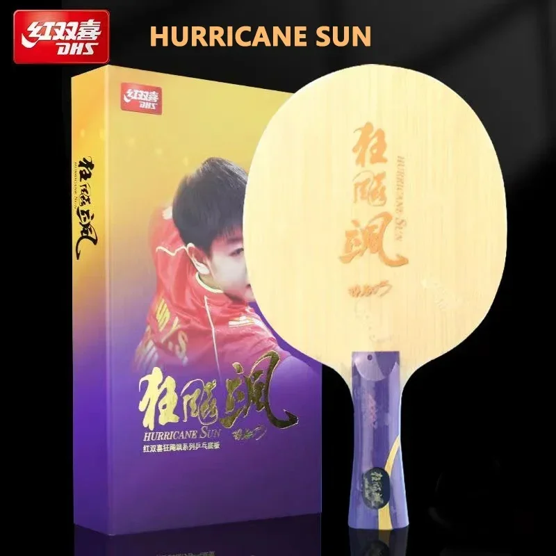 Original DHS Hurricane Sun Table Tennis Blade 5 Wood 2 AC OFF++ PingPong Blade of Sun Yingsha World Champion with Original Box