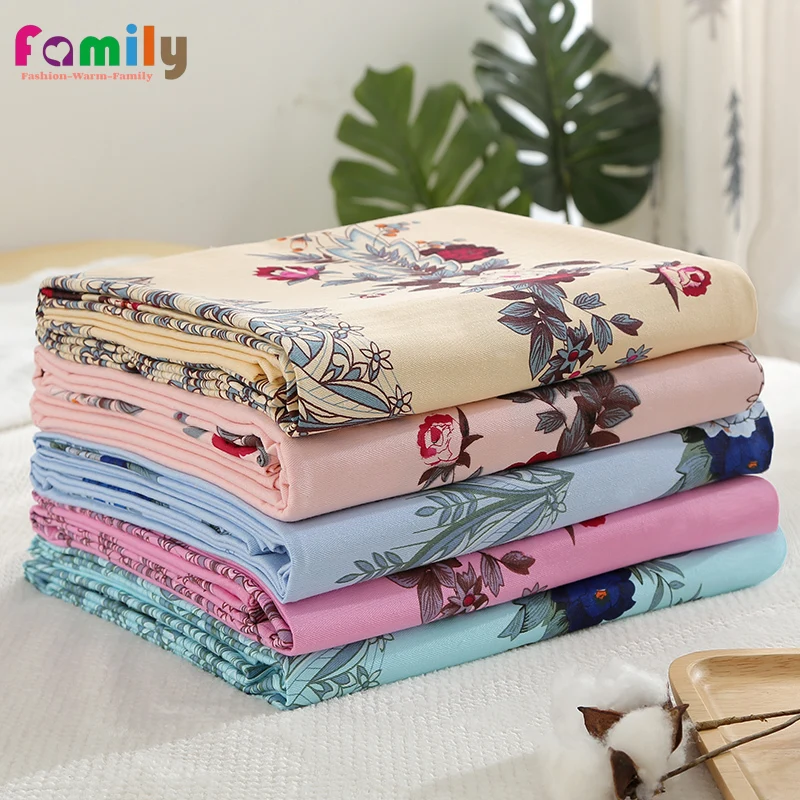 

100% Cotton Thickened Bed Sheet European Vintage Flower Elastic Mattress Cover Air Condition Comforter Single Double Bed Home