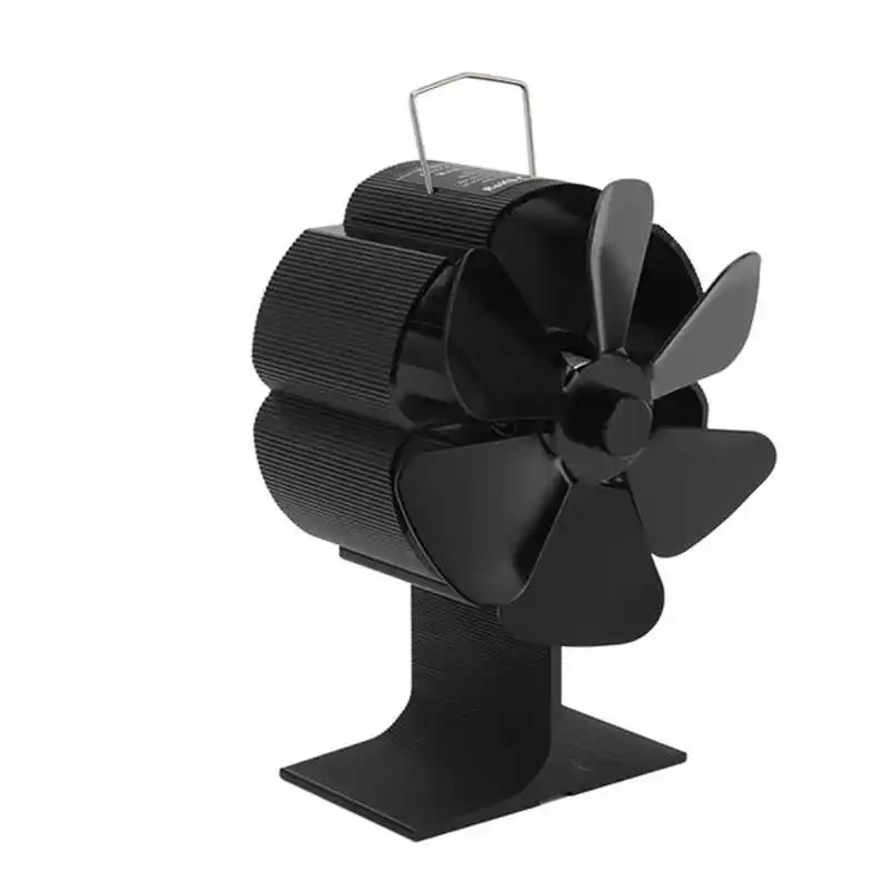Fireplace Stove Fan 6 Blades Stable Quiet Stove Fan Aluminum Alloy