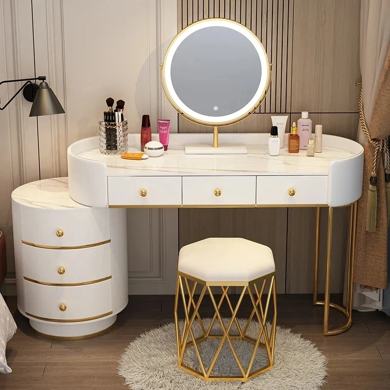 Storage Luxury Vanity Table Girls Nordic Modern Multifunctional Vanity Table Organizers Modern Comoda Pra Quarto Furniture