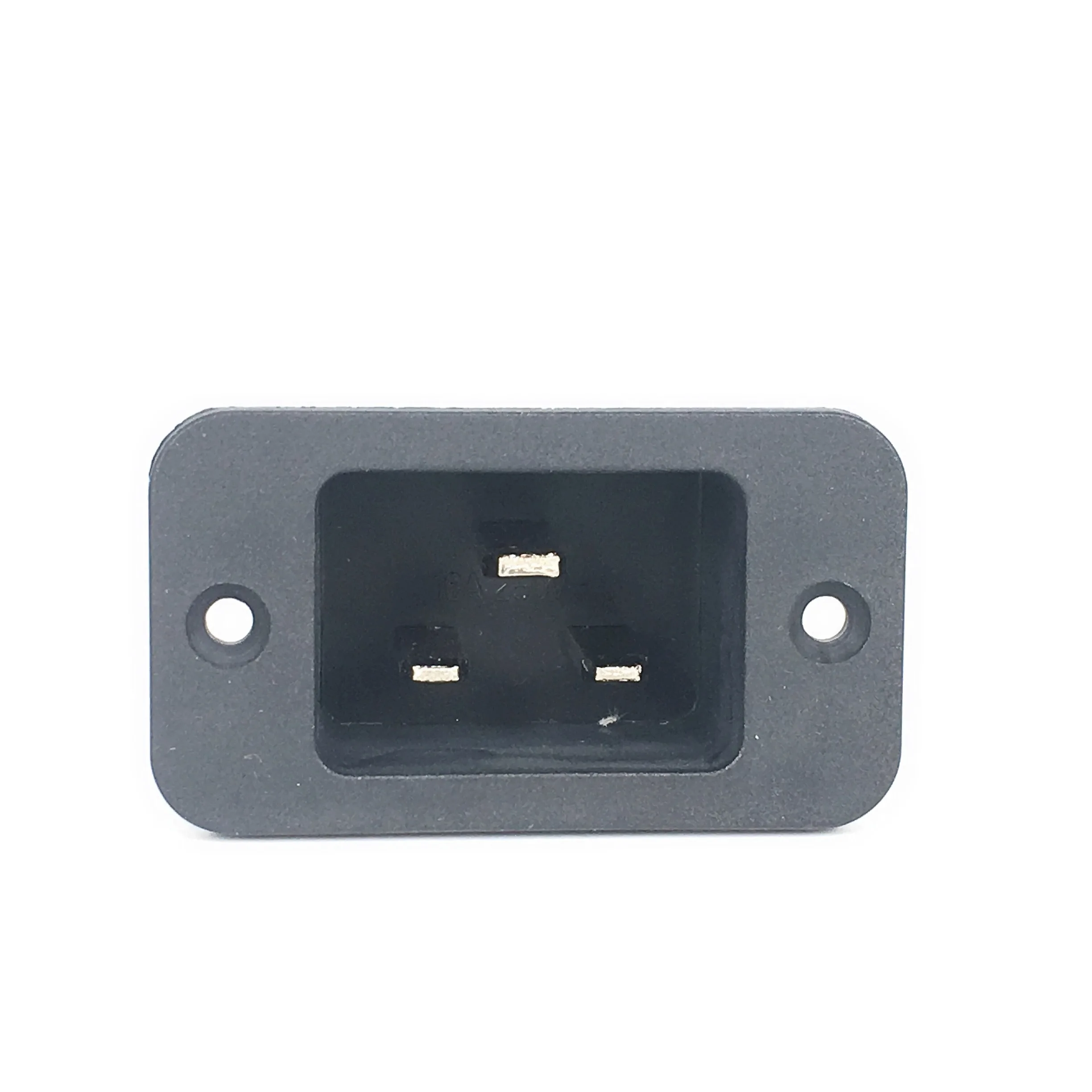 Panel-Steckdose IEC 320 C19, 16A/250V, Schwarz – Zur Wand- & Panelmontage Für Server, USV & Netzwerkschränke
