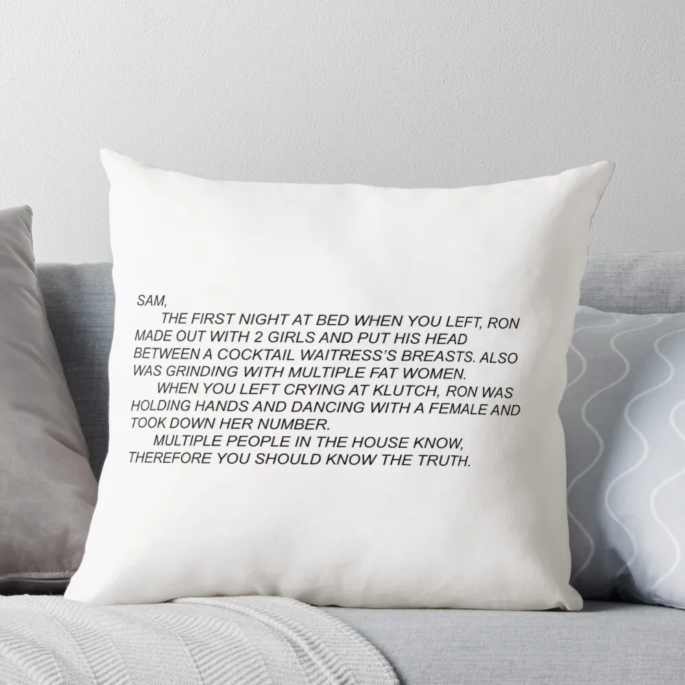 

Anonymous Letter to Sammi Throw Pillow Pillow Cases christmas pillowcases