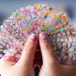 Luminous Glow - In - The - Dark Cartoon Nail Art Stickers - Odorless and Tearable Creative DIY Nail Decoration (10 random patterns)
