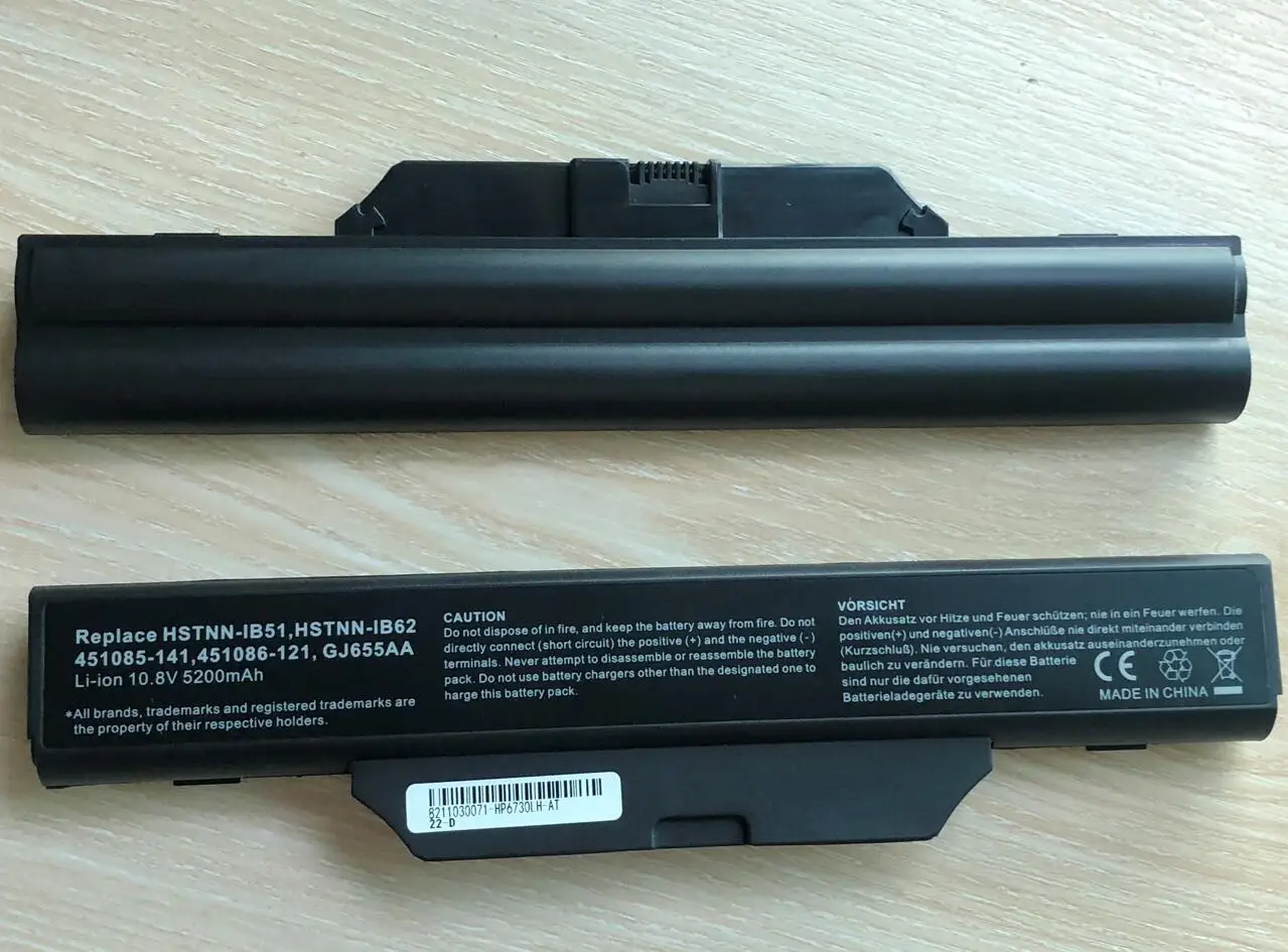 Battery For HP Compaq 6720s 6730s 6735s 6820s 6830s 6720s/CT 550 Notebook  Laptop 451085-141 HSTNN-IB51 IB52 451568-001