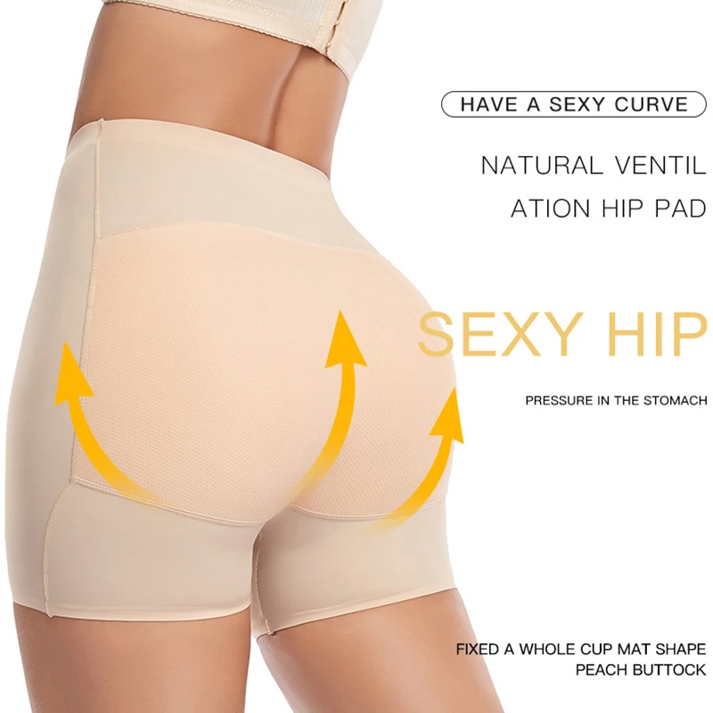 Women Shapewear Butt Lifter Padded Control Panties Seamless Hip Enhancer Underwear Body Shaper Boyshort With Hip Pads