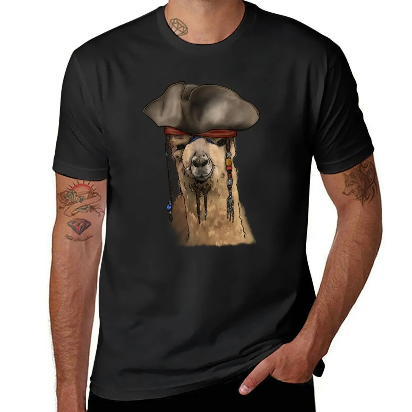 Alpaca Pirates T-Shirt quick drying quick-drying oversized new edition Men's t-shirt