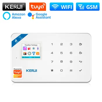 KERUI W181 système d'alarme sécurité maison WIFI GSM alarme Tuya détecteur de mouvement intelligent capteur de porte anti-cambriolage caméra IP travail Alexa Google 8