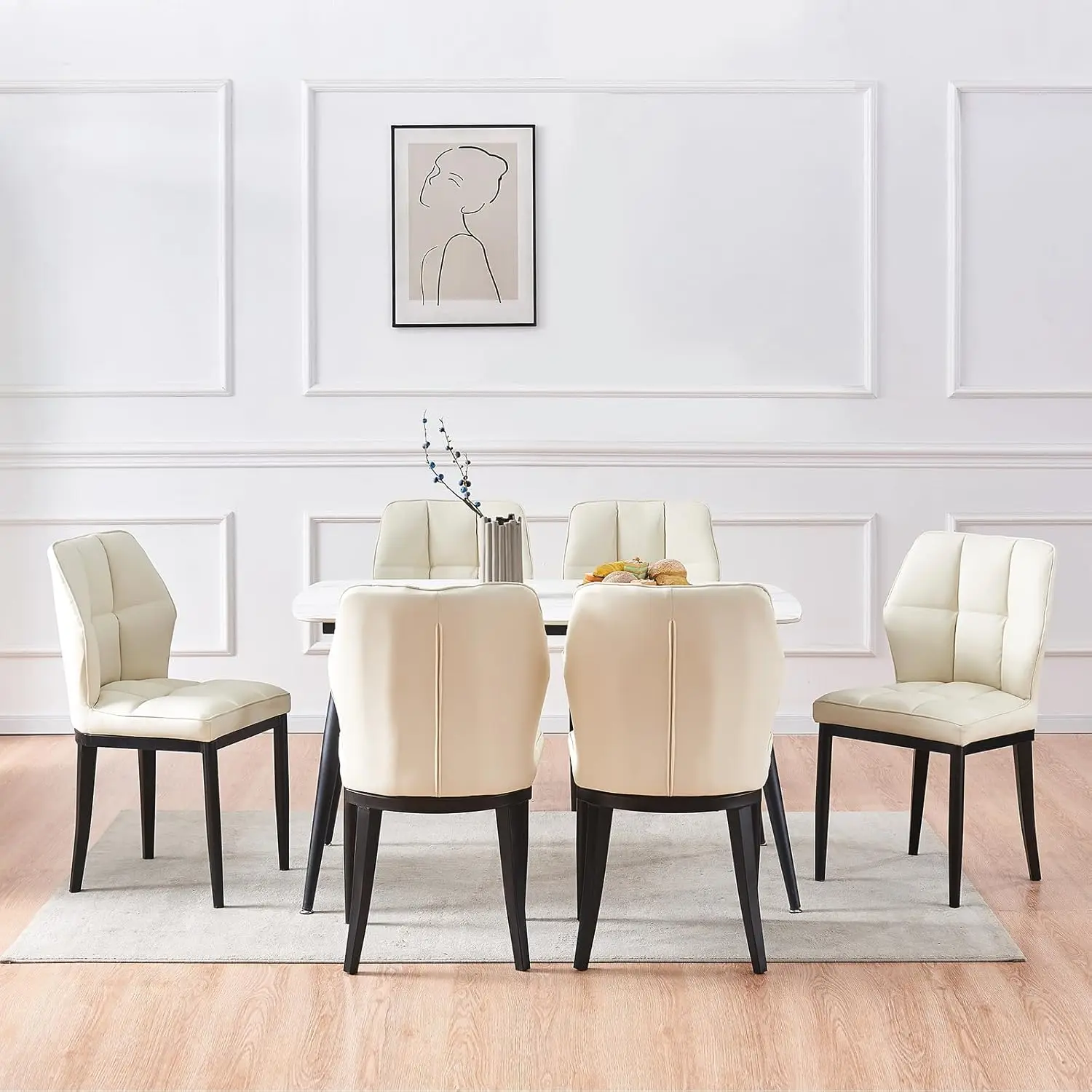 Mid-Century Modern Dining Chairs Set 6
