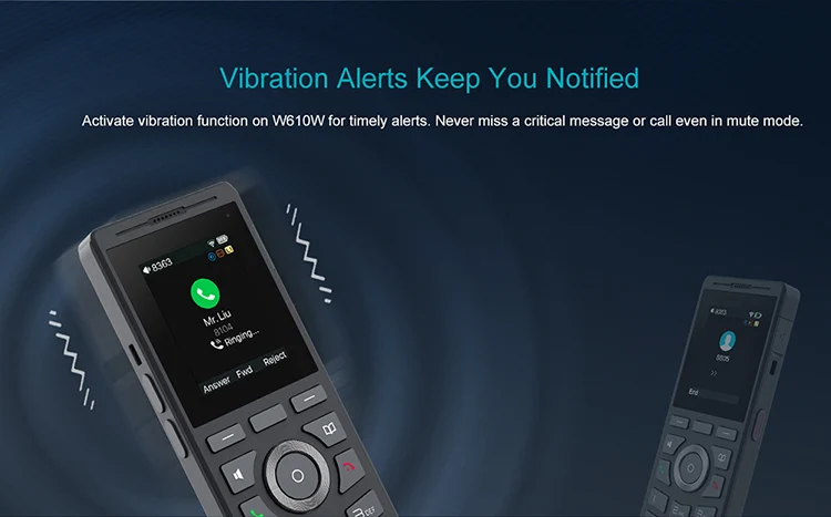 Description Picture 5 of itemLINKVIL Wireless WiFi SIP VoIP Protocol Audio Handheld Phone for Office Home Hotels Portable with Belt Clip US Plug SIP Phone