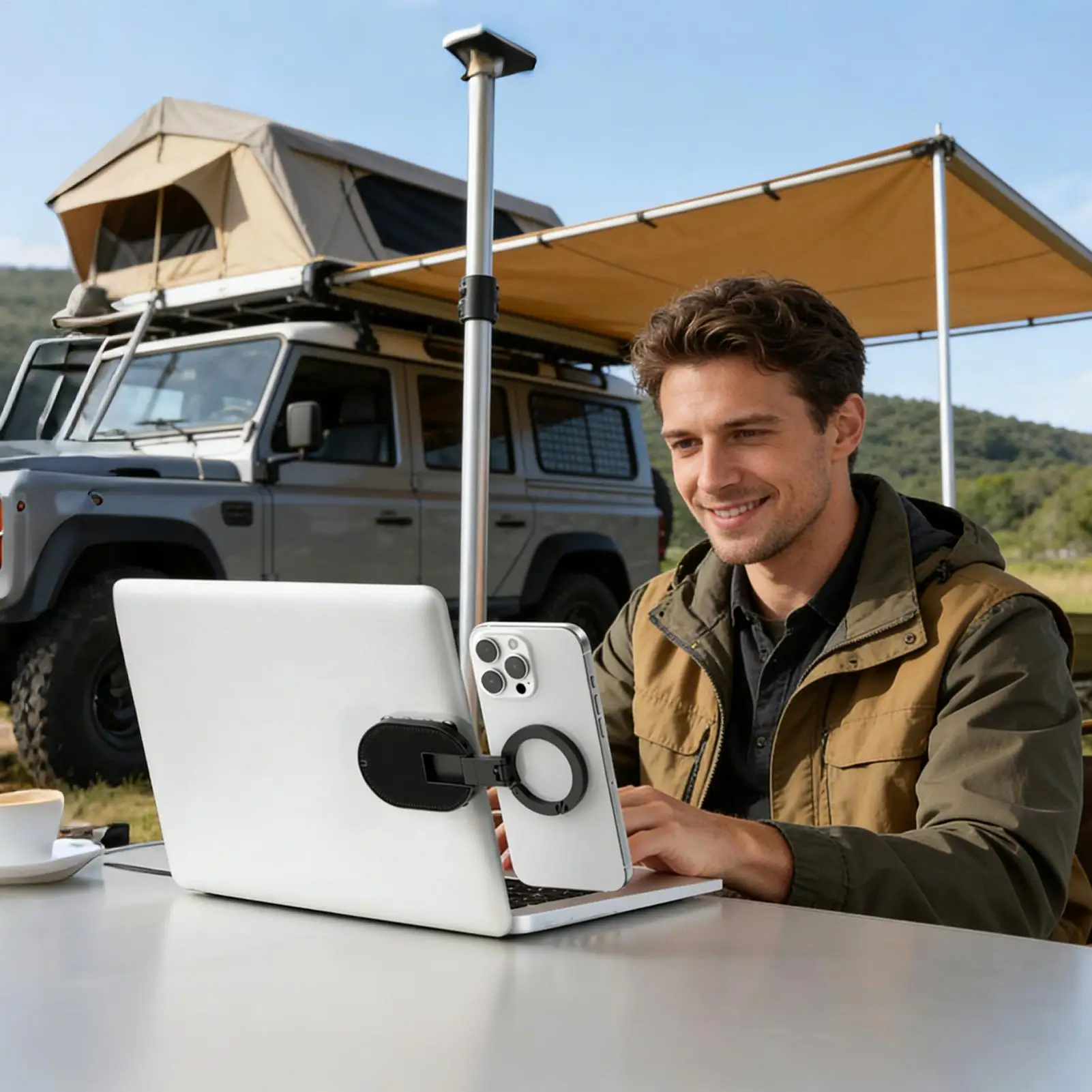 Supporto magnetico a ventosa per navigatore per auto, regolabile a 360 gradi, supporto per telefono da auto, per casa, viaggi e palestra._voghion.com