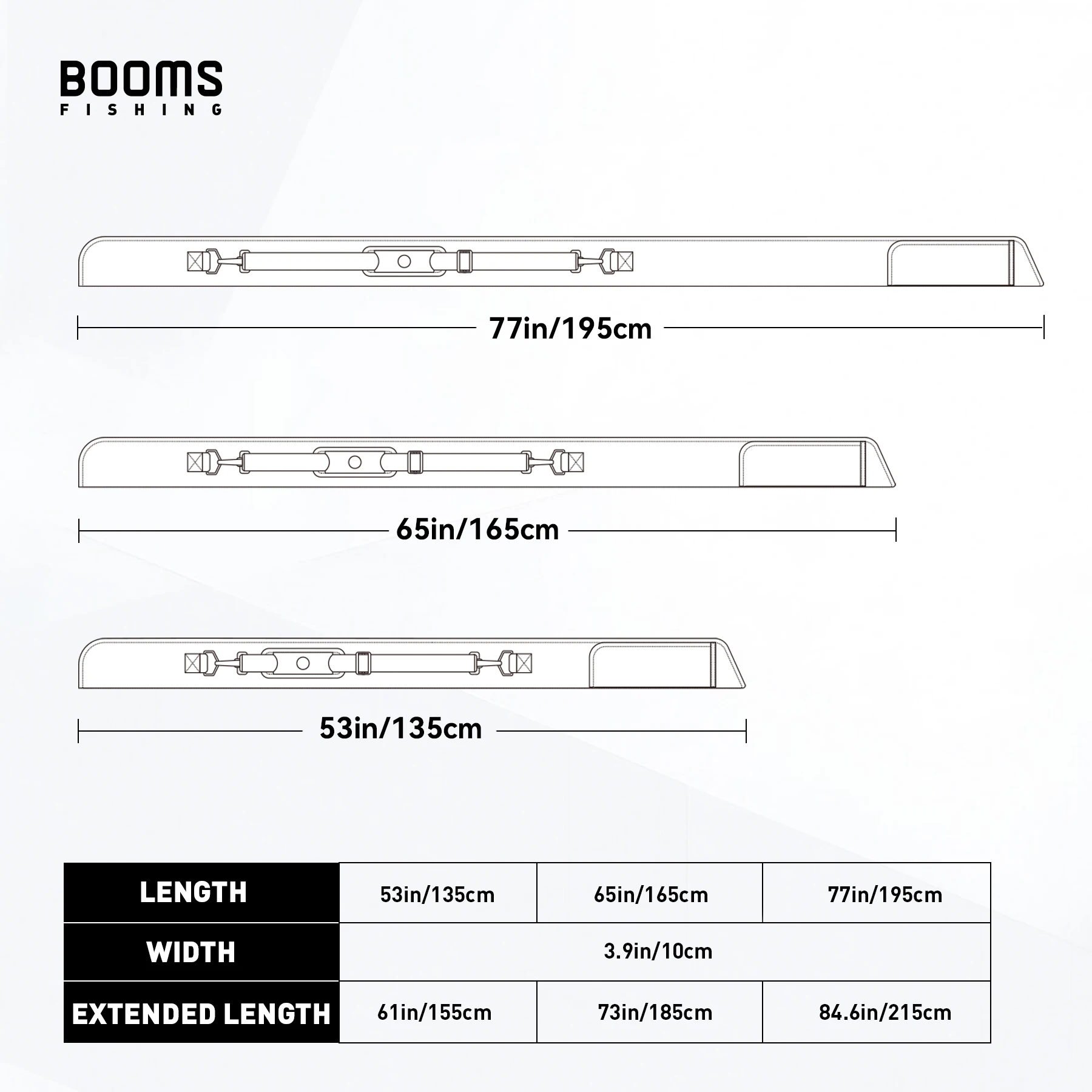 붐 낚시 PB3 낚싯대 가방 폴 보관 케이스 나일론 130 cm  215 cm 접이식 멀티 사이즈 낚싯대 가방에 적용