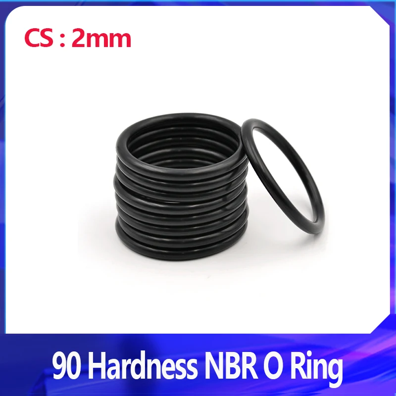 CS 2mm 90 Hardness NBR O Ring Nitrile Rubber Sealing Ring Round O Type Corrosion Oil Resist Sealing Washer o ring gasket washers and gaskets o ring kit