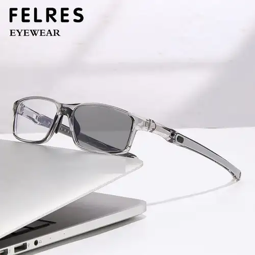 Men Sport Photochromic Prescription Reading Glasses Ultralight Clear Lens Eyeglasses Frames Outdoor Optical Sunglasses +2.0 +2.5 - Image 4