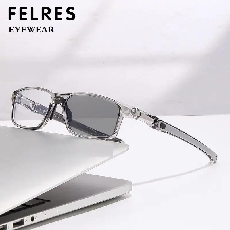 Men Sport Photochromic Prescription Reading Glasses Ultralight Clear Lens Eyeglasses Frames Outdoor Optical Sunglasses +2.0 +2.5 - Image 4