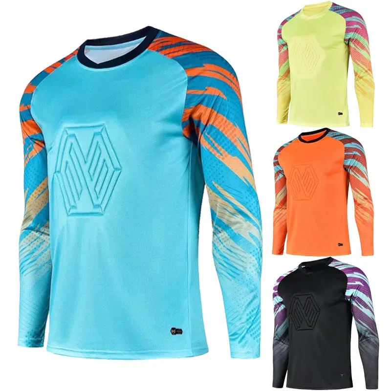 Elbow Protector Kids Men Soccer Goalkeeper Jerseys Tops Survetement Football Goalie Keeper Jersey Rugby Shirts Goalkeeper Suit soccer jersey,american football jersey