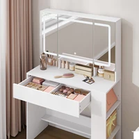 WOLTU 1 компл. туалетный столик для макияжа с регулируемым светодиодным зеркалом, 3-х уровневые боковые полки, комод для спальни, органайзер для ювелирных изделий — изображение 4