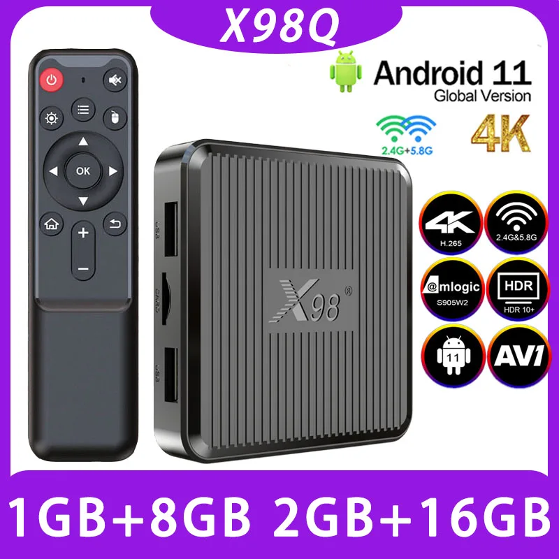 X98Q Smart TV Box Android 11 Amlogic S905W2 2GB 16GB / 1GB 8GB AV1 3D 2.4G 5G Wifi 4K HDR Smart Media Player Smart Set Top Box 👍gtmedia g2 plus android 11 tv box 4k uhd receiver amlogic s905w2 2gb 16g h 265 2 4g wifi media player 1080p hd set top box