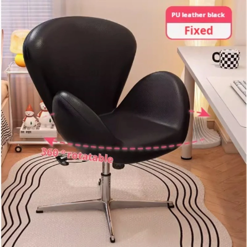 Nordic Single Leather Swivel chairs home office chair hotel Relax waiting reception designer velvet Luxury armchair furniture