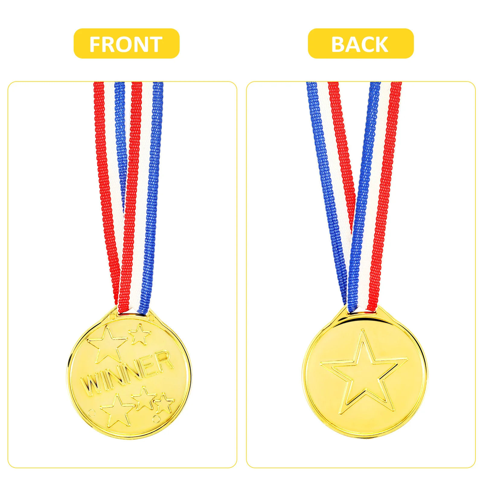 50 Pcs Children's Medal Gold Medals Golden Award Toys Adults Meeting Sports Plastic Day Kids Football Student Soccer award medals,plastic trophy toys,football party toys