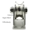 1Pack U-Type Stainless Steel Pulley Block Mute Bearings Groove Sliding Roller Track Wheel 2