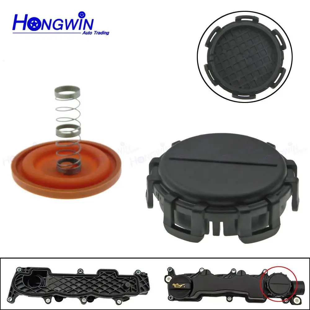 Engine PCV Valve Cover Repair Kit Rocker Cover Gasket Engine Cover Cushion 0248L1 1479837 31259241 9651815680 3M5Q6K271AC Engine Valve Cover Gasket & Membrane For 1.6HDI 1.6D 1.6 TDCI Ford Citroen Volvo