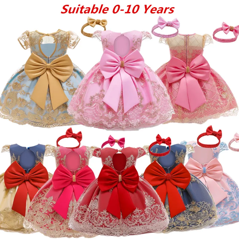 Newborn Baby Girls Princess Dress 3-24 Months Christmas Birthday Party Tutu Lace Costume Baptism Clothes