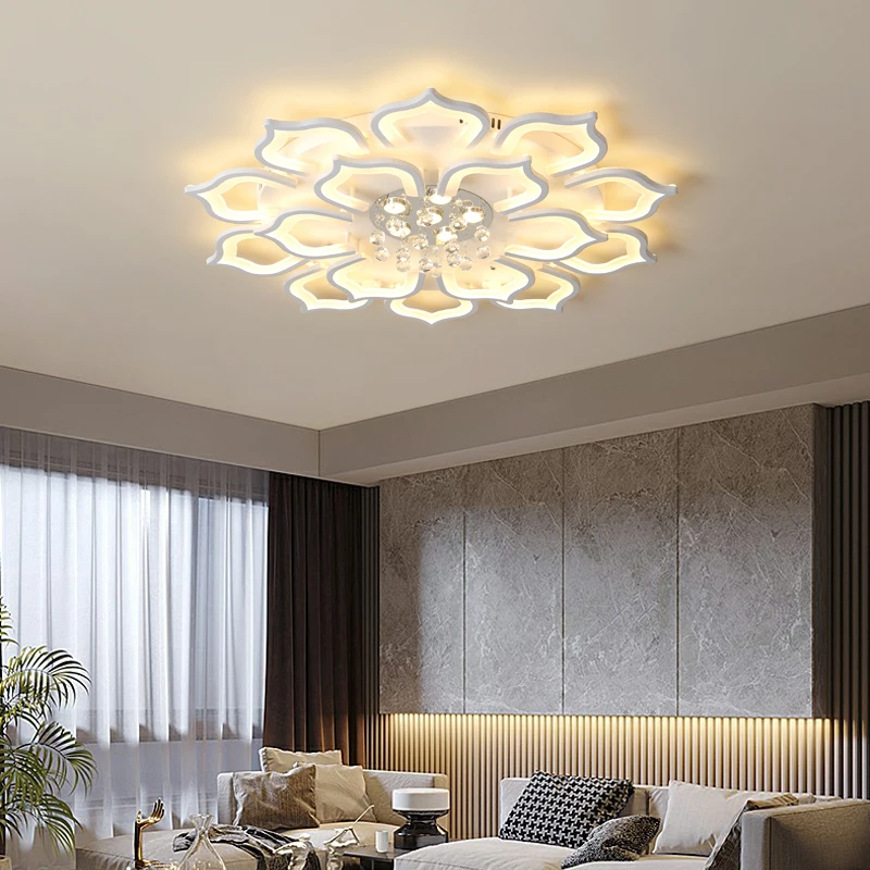 Creative Modern Minimalist Living Room Ceiling Lights Petal Round Recessed Led Lamp Home Decor Bedroom Study Aisle Ceiling Lamp