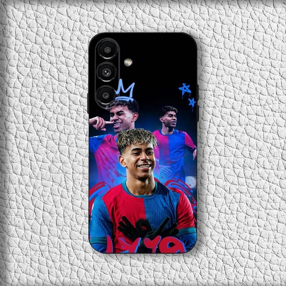 Sleek Black Soft Cover Phone Case by L-Lamine Yamals