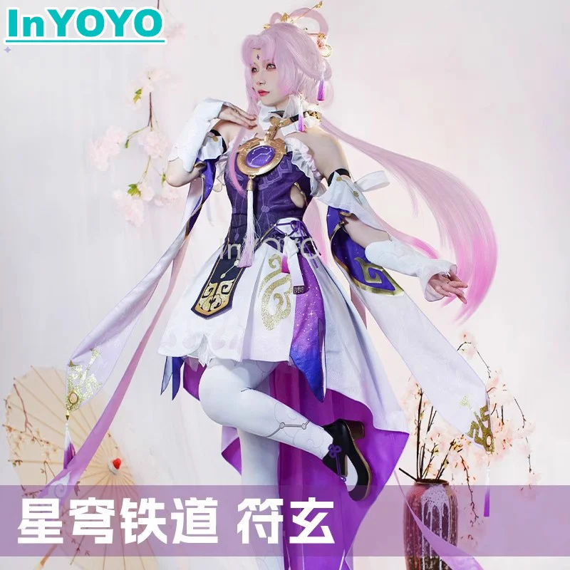 

InYOYO Fu Xuan Cosplay Costume Honkai: Star Rail FuXuan Ancient Style Hanfu Game Suit Dress Uniform Halloween Party Outfit For W